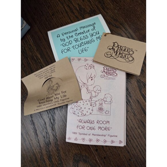 Vtg Precious Moments "God Bless You For Touching My Life" PM-881 Members Only - Picture 12 of 13